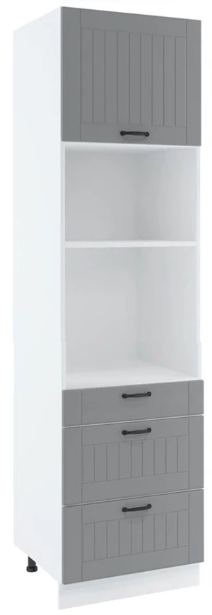 60 dolna słupek zabudowa piekarnika zlicowanego z linią blatu i mikrofalówki, 3 szuflady wys. 235.7 cm Layman 1