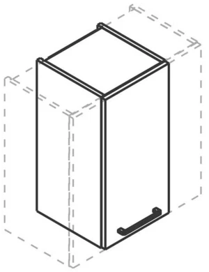 Górna 1 drzwi, 1 półka, wys.61 na wymiar KAM 1