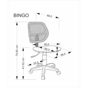 BINGO fotel młodzieżowy czarny Halmar 2