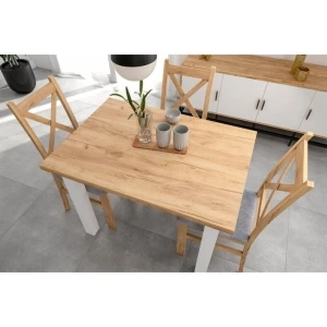 Stół (dąb złoty craft/biały) 70x100 Furnitex 4