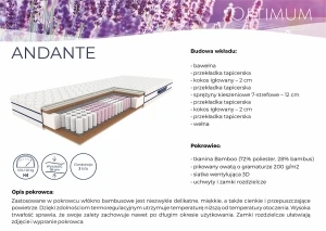 Materac kieszeniowy Andante 80x200 cm Optimum Materace 2