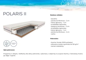 Materac 90x200 bonelowy Polaris II Optimum Materace 3