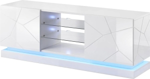 Szafka RTV QIU 160 z niebieskim oświetleniem LED