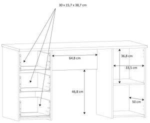 Biurko do pracy NET106 MT311-C804 Meble Forte 5