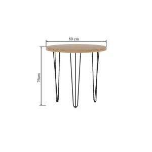 PRZEDSPRZEDAŻ -15% do 30.01 ! Stół okrągły (dąb złoty craft + nogi III) Fi80 Furnitex 2