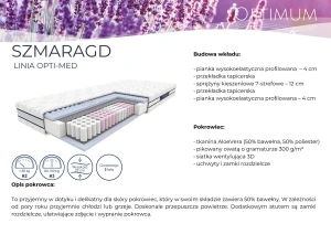 Materac 80x200 kieszeniowy Szmaragd Optimum Materace 2
