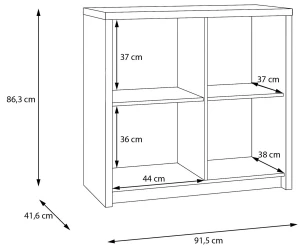 Mała komoda L Eufemius EUFK221L-D131 Meble Forte 8