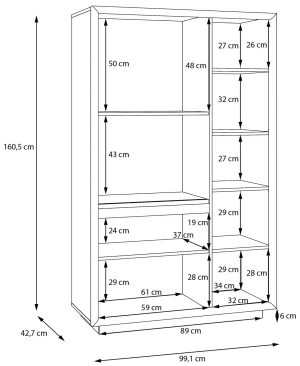 Duża witryna Ficar FCRV622LB-Q288 Meble Forte 9