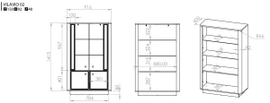 Szeroka witryna Vilavio 02 ML Meble 2