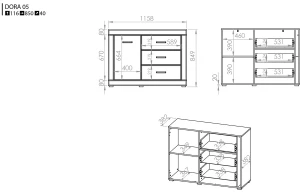 Mała komoda DORA 05 ML Meble 2
