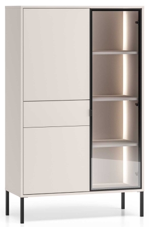 Wysoka witryna w kolorze Cashmere BARNEE 01-002