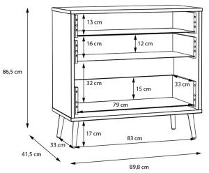 Komoda z szufladami w kolorze białym i dąb mauvella Harllson HLTK211EC-M793 Meble Forte 2