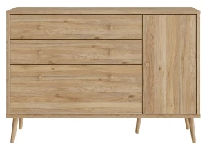 Komoda z szufladami i drzwiami w kolorze dąb mauvella Harllson HLTK221REC-D108 Meble Forte 5