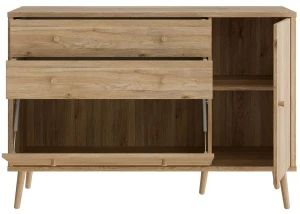Komoda z szufladami i drzwiami w kolorze dąb mauvella Harllson HLTK221REC-D108 Meble Forte 6