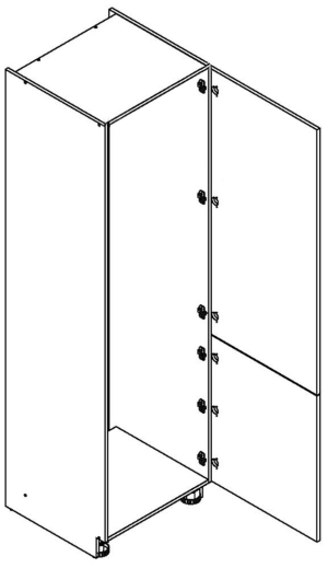 60 Dolna słupek zabudowa lodówki wys. 2357 mm
