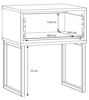 Szafka nocna AKIHISA AKHK011-U60 Meble Forte 3