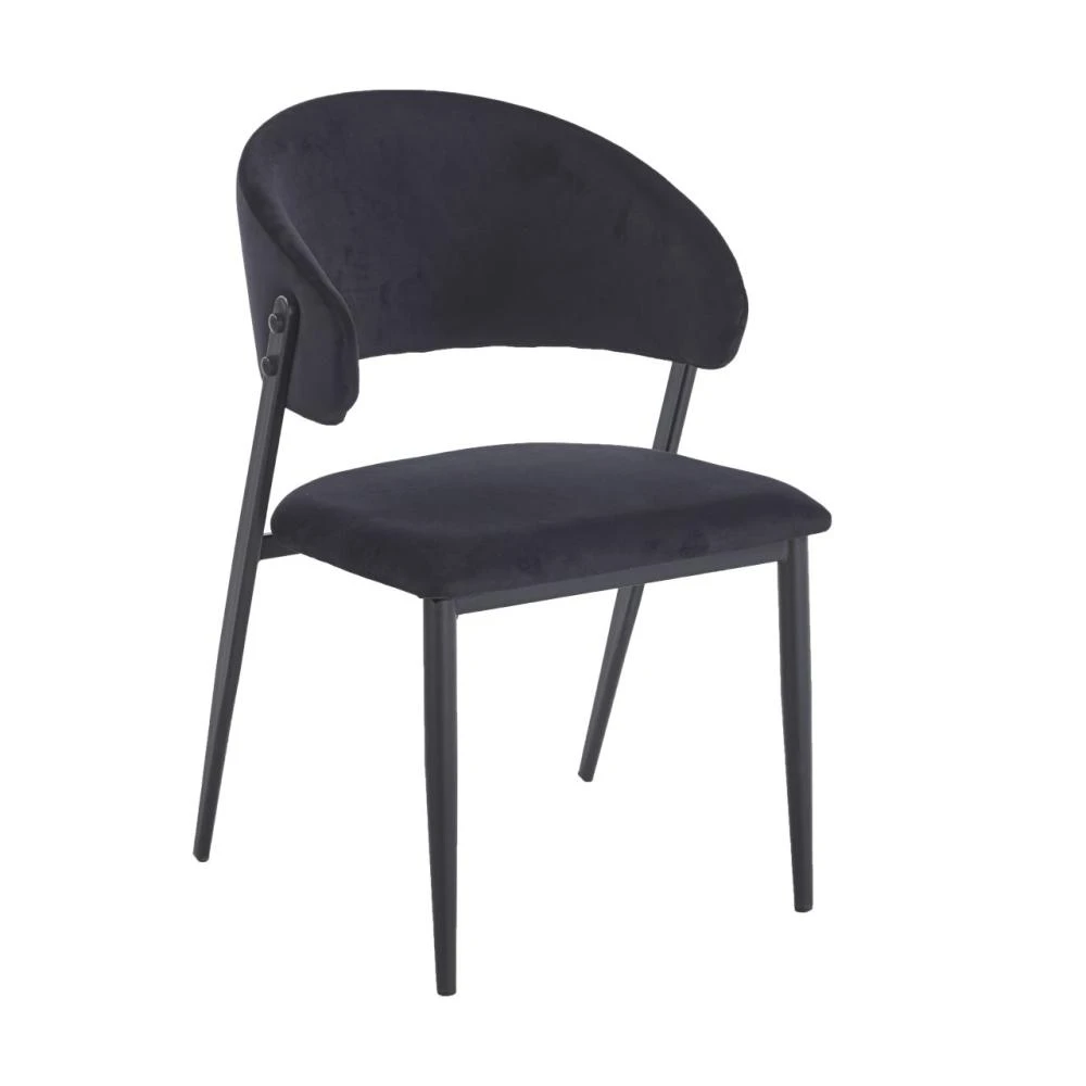 Krzesło czarne velvet Riviera 100 Furnitex