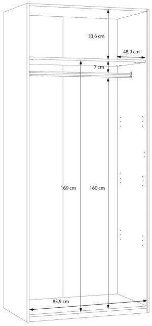 Szafa dwudrzwiowa Panoptik PNPS921-Q170 Meble Forte 2