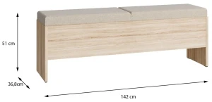 Ławka ze schowkiem Panoptik PNPT112-Q203 Meble Forte 3