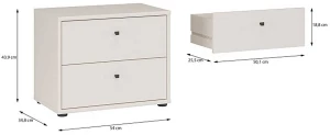 Mała komoda w kolorze piaskowym Archbox T2KK011-U60 Meble Forte 2