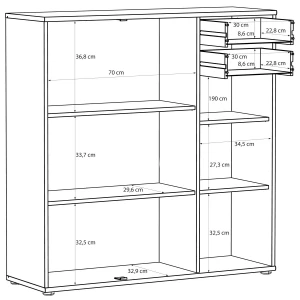 Pojemna komoda w kolorze piaskowym Archbox T2KK10-U60 Meble Forte 3