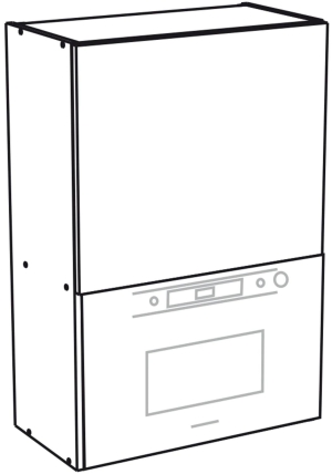 60 Górna szafka z mikrofalą M1C wys. 90 cm (podnośnik z reg. mocy)