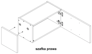 30 górna nad słupek witrynowy z ramką ALU KAM 2