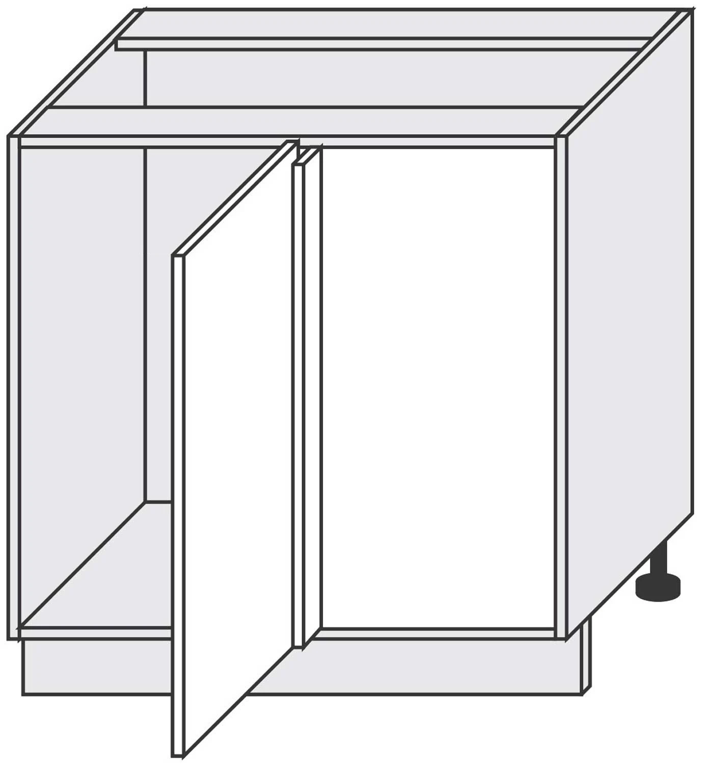 dolny narożnik wsuwny prawy z koszem Maxima Classic Corner Comfort Gama Meble