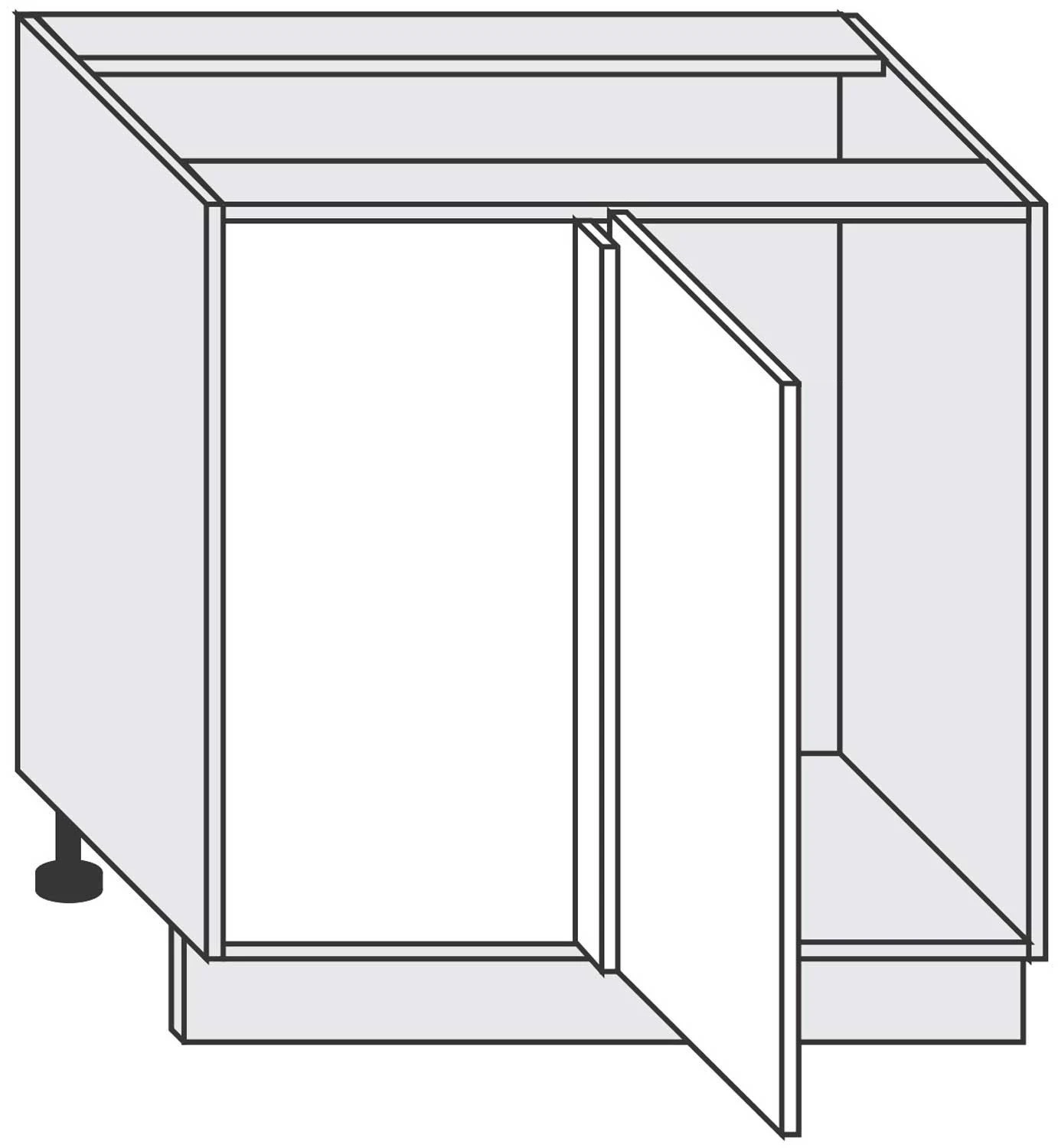 dolny narożnik wsuwny lewy z koszem Maxima Puro Corner Comfort Gama Meble