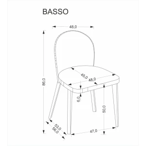 BASSO krzesło jasny orzech / tap: CREMONA 14 (beżowy) Halmar 3