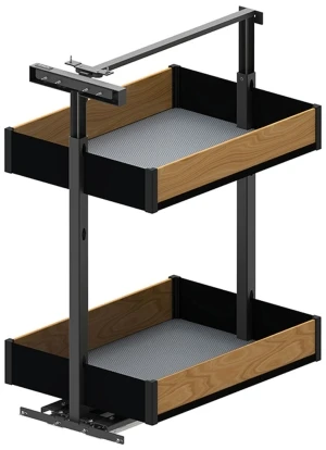 40 dolna słupek cargo mini MAXIMA PURO metal/drewno czarny mat/dąb Gama Meble 2