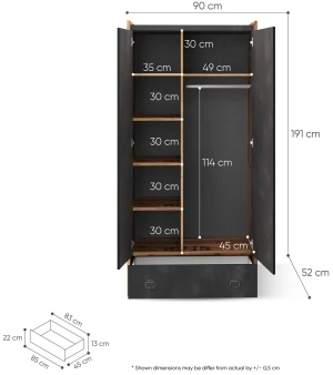 Szafa dwudrzwiowa Fargo FG-02 Lenart Meble 2