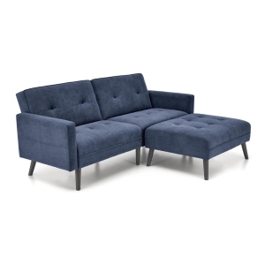 CORNELIUS sofa rozkładana z funkcją narożnika niebieska