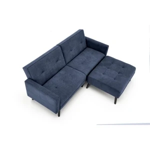 CORNELIUS sofa rozkładana z funkcją narożnika niebieska Halmar 5