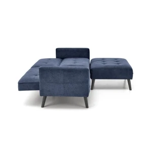 CORNELIUS sofa rozkładana z funkcją narożnika niebieska Halmar 8