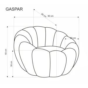 GASPAR 2 fotel wypoczynkowy musztardowy Halmar 4