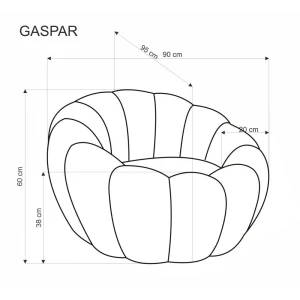 GASPAR fotel wypoczynkowy kremowy Halmar 3