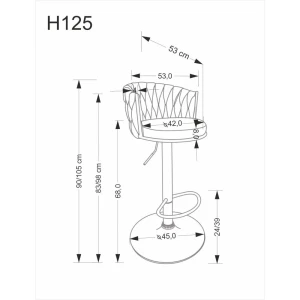 H126 hoker popielaty (1p=2 szt) Halmar 3