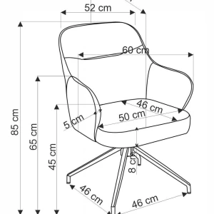 K527 krzesło popielaty / j. popiel Halmar 4