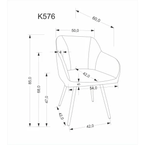 K576 krzesło beżowy (1p=2 szt) Halmar 8
