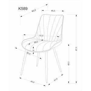 K589 krzesło, beżowy Halmar 4