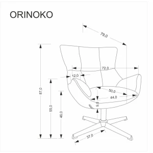 ORINOKO fotel wypoczynkowy popielaty Halmar 4
