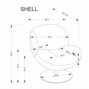 SHELL fotel wypoczynkowy, popielaty Halmar 4