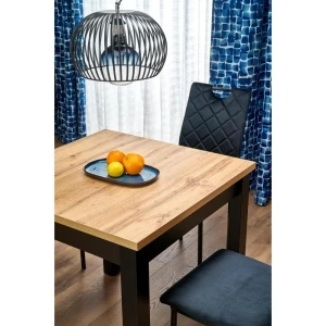 QUBIK stół rozkładany 80-200/80/76 cm dąb artisan/czarny Halmar 8