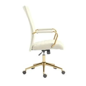 Fotel obrotowy velvet (jasny beżowy) Furnitex 4