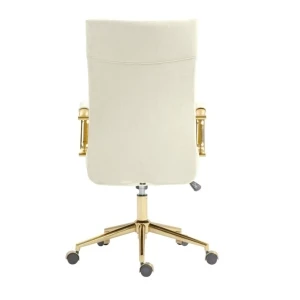Fotel obrotowy velvet (jasny beżowy) Furnitex 5