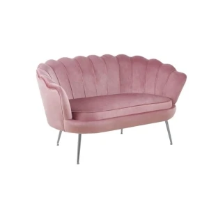 Sofa velvet (różowa) /nogi srebrne) Furnitex 1