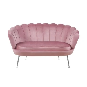 Sofa velvet (różowa) /nogi srebrne) Furnitex 2