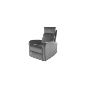 Fotel wypoczynkowy rozkładany velvet szary Riviera 91 Furnitex 4