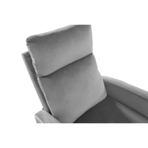 Fotel wypoczynkowy rozkładany velvet szary Riviera 91 Furnitex 6
